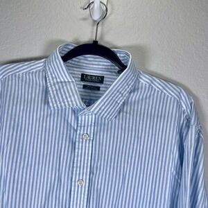 Lauren Ralph Lauren Striped Dress Shirt Regular Fit Supima Cotton 18‎ 1/2